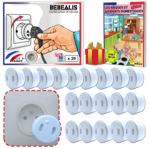 [Pack x20] Caches Prises Bébé Sans Clef Ni Adhésif