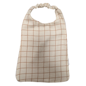 Bavoir en gaze de coton à carreaux