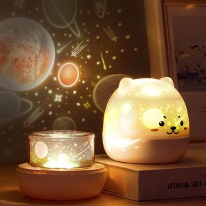 Veilleuse chat à projecteur lumière et musique