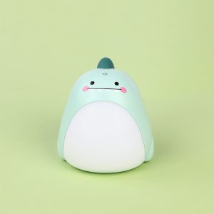 Veilleuse dinosaure vert ou rose avec ventre lumineux