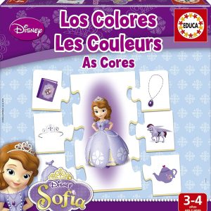 Educa Borrás Princesse Sofia – J&rsquo;apprends les couleurs, jeu éducatif