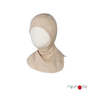 Cagoule originale 100% laine mérinos de Manymonths Beige