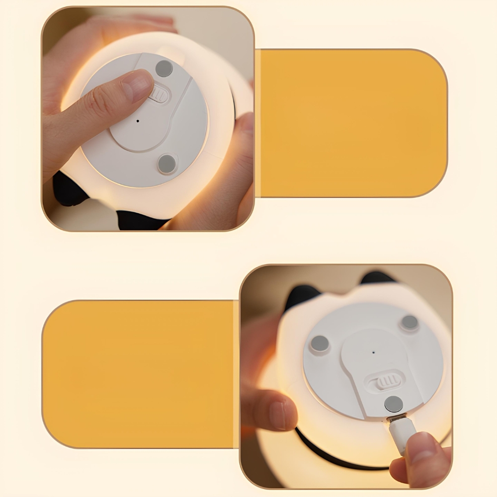 Veilleuse LED rechargeable par USB en forme de panda – Image 4