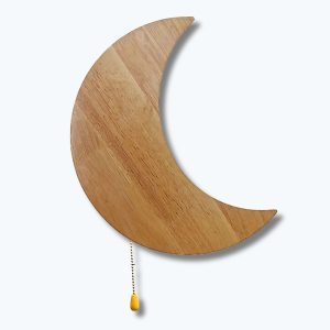Veilleuse lune en bois