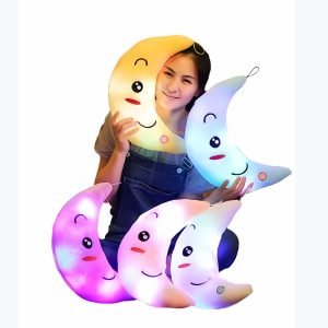 Veilleuse peluche en forme de croissant de lune