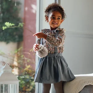 Jupe enfant à bretelles VALERIANE