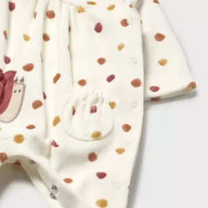 Pyjama velours à pois escargots