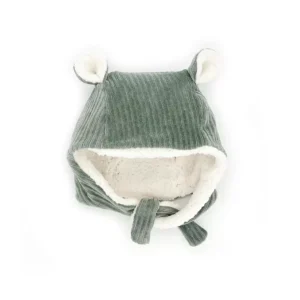 Bonnet bébé – Velours kaki