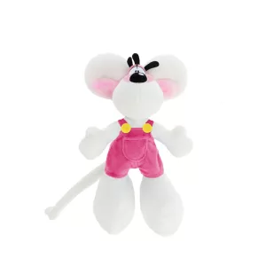 Peluche Diddl 20cm – Salopette rose