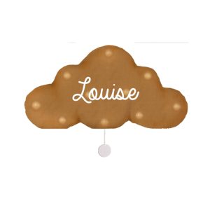 Veilleuse musicale ” La valse d’Amélie Poulain ” nuage en lin – Terracotta