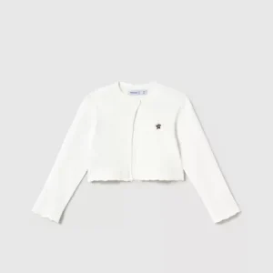 Cardigan court en tricot blanc