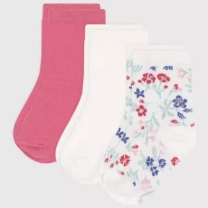 3 Paires de chaussettes fleuris