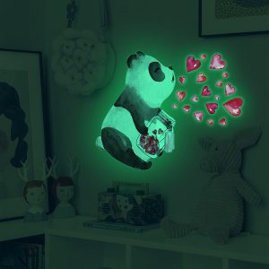 Autocollants muraux panda fluorescents