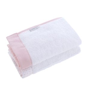 COFFRET 2 SERVIETTE DE BAIN ESSENTIA ROSE 25x35x1 CM