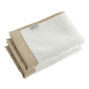 COFFRET 2 SERVIETTE DE BAIN SKY BEIGE/PLUIE 25X35X1 CM