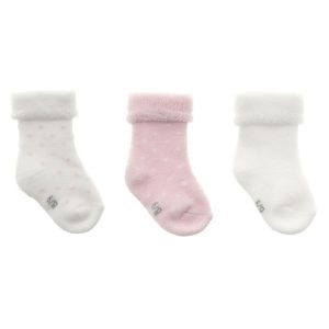 COFFRET 3 CHAUSETTES BEBE MOTAS ROSE T.0000 (15 -16)