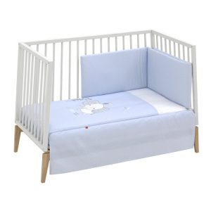 JEU 2 PCS.DESSU DE LIT 60 BE ZOE BLEU 60X120X3 CM