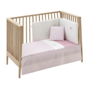 JEU 2 PCS.DESSU DE LIT 60 VICHY10 ROSE 60x120x3 CM