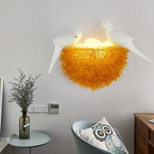Lampe murale LED en forme de nid d’oiseau