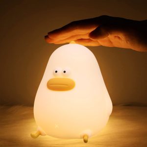 Lampe poussin ludique en silicone avec capteur tactile