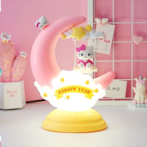 Lampe veilleuse en forme de lune Hello Kitty