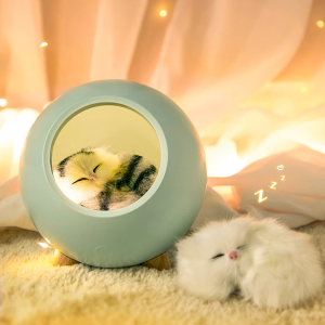 Veilleuse de maison cocon de chat rechargeable