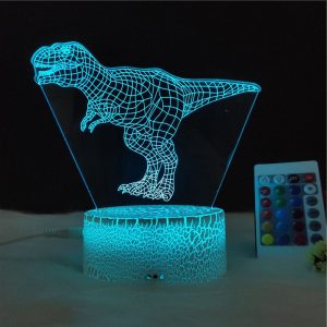 Veilleuse en forme de dinosaure 3D pour enfants