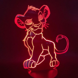 Veilleuse LED 3D Simba avec télécommande tactile