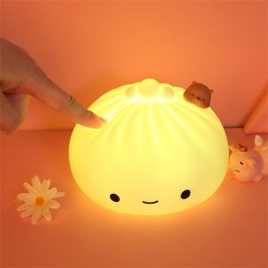 Veilleuse LED mignonne en forme d’œuf kawaï