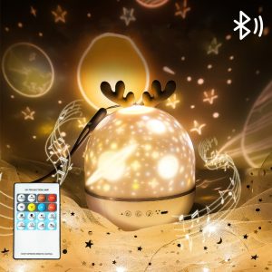 Veilleuse musicale pour bébé avec projection en mouvement