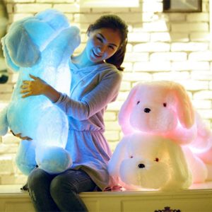 Veilleuse peluche chien pour enfant à lumière LED